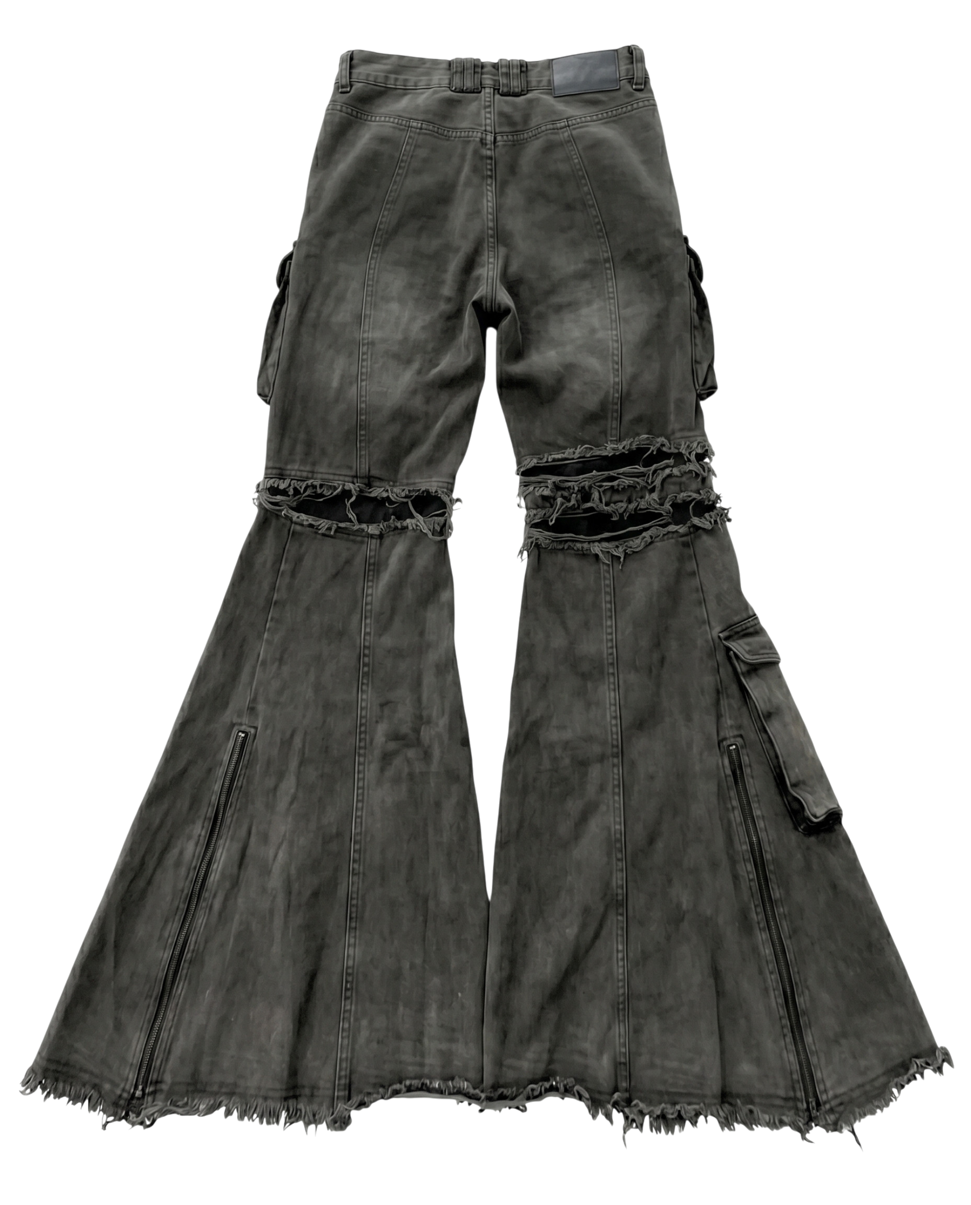 Deconstructed Flare Utility Cargo Pants back