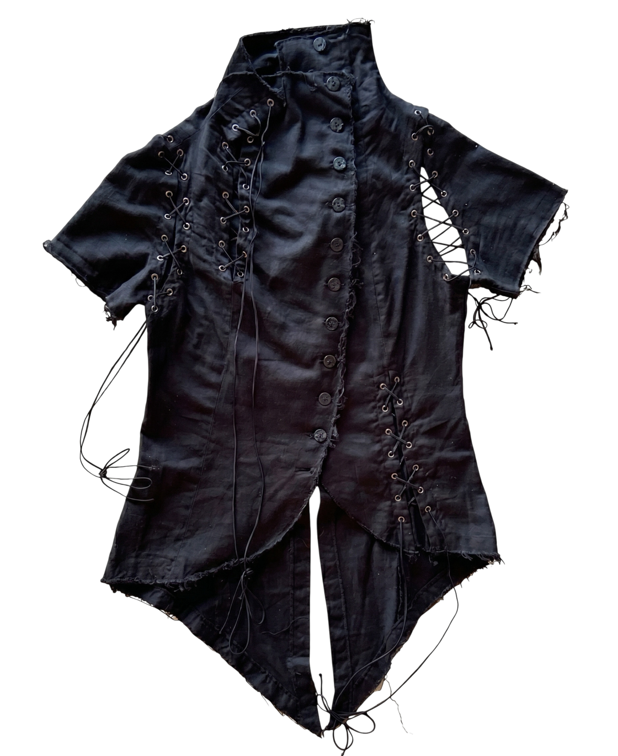 Lace-Up Avant-Garde Shirt