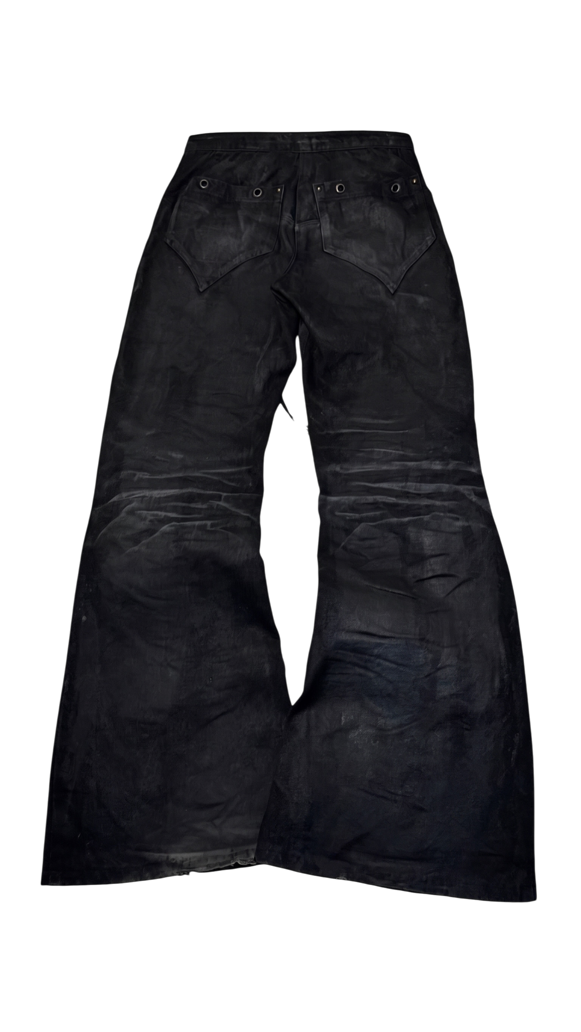 acrylic bootcuts jeans back
